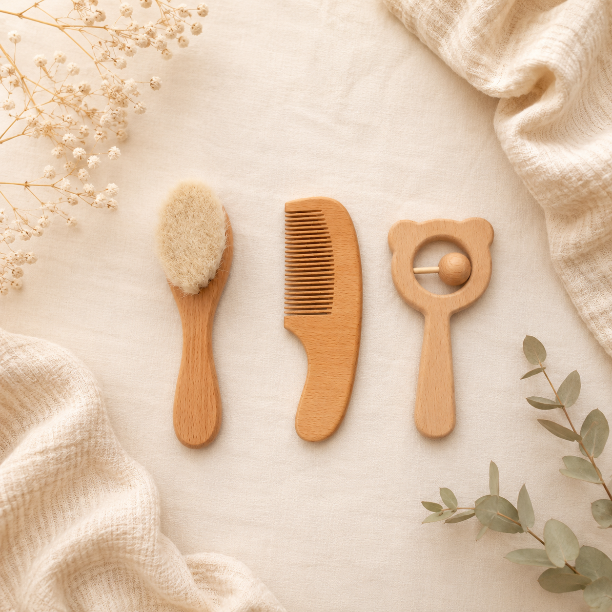 Set Natural para Bebés Caracolillos
