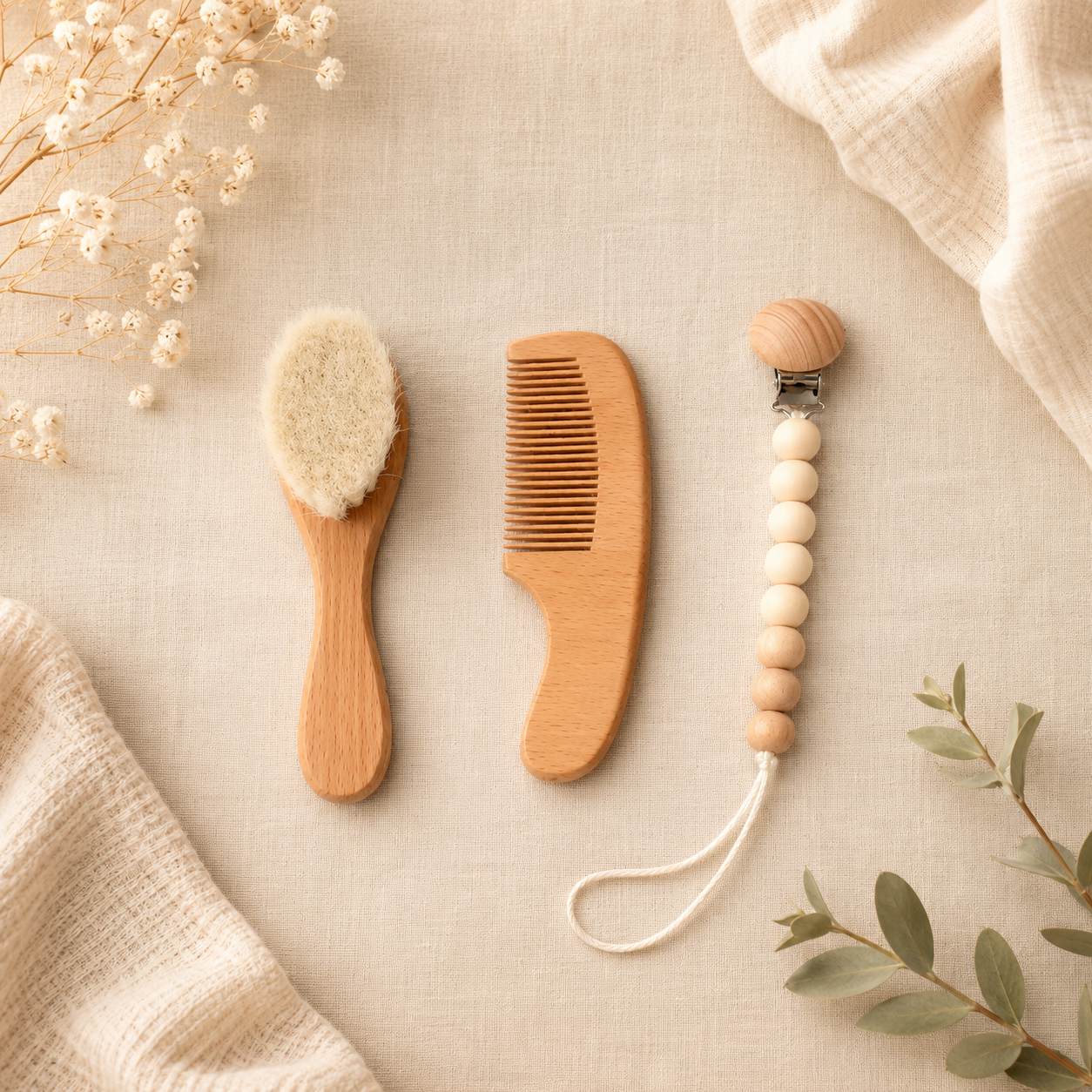 Set Natural para Bebés Caracolillos