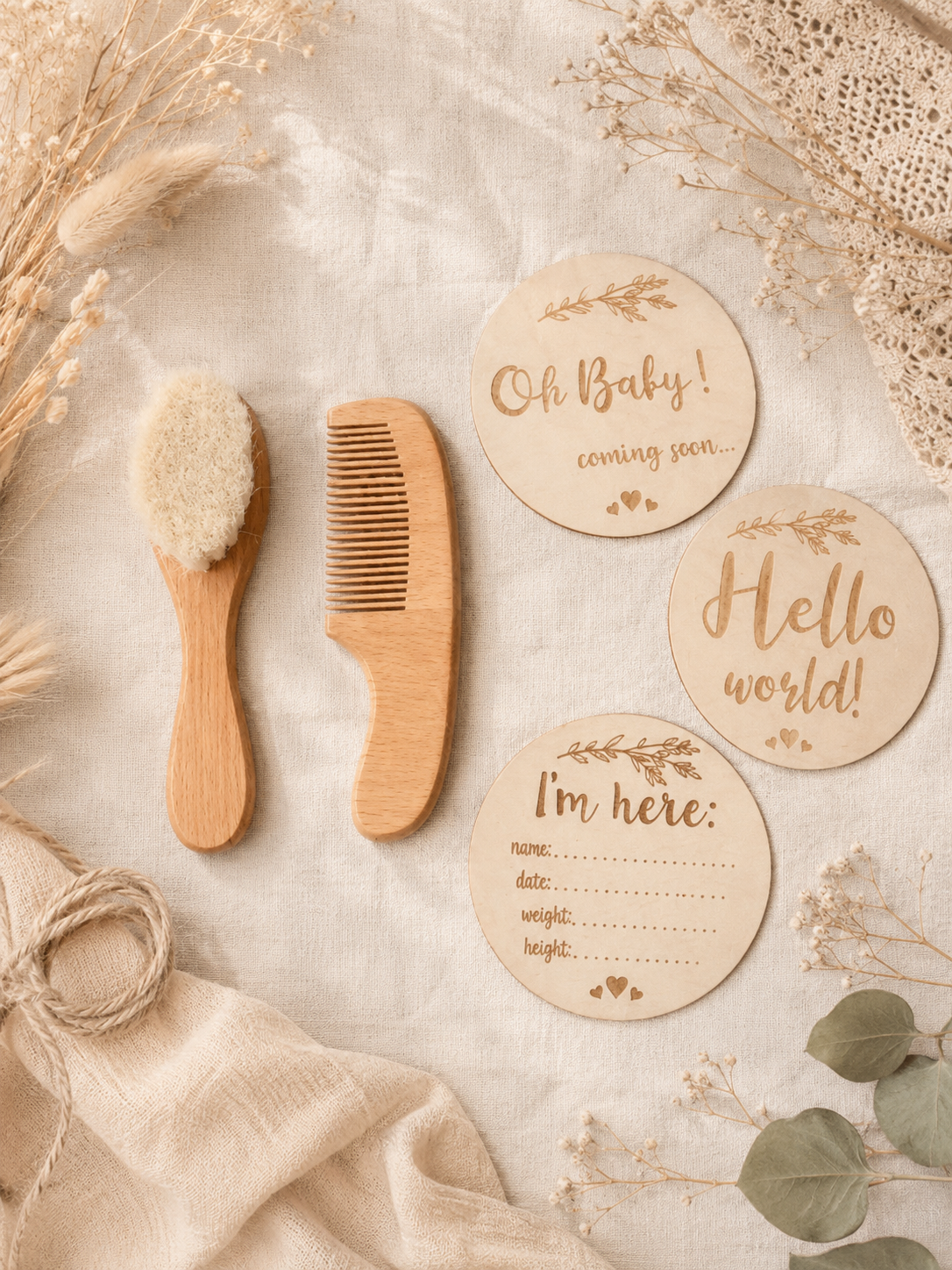 Set Natural para Bebés Caracolillos