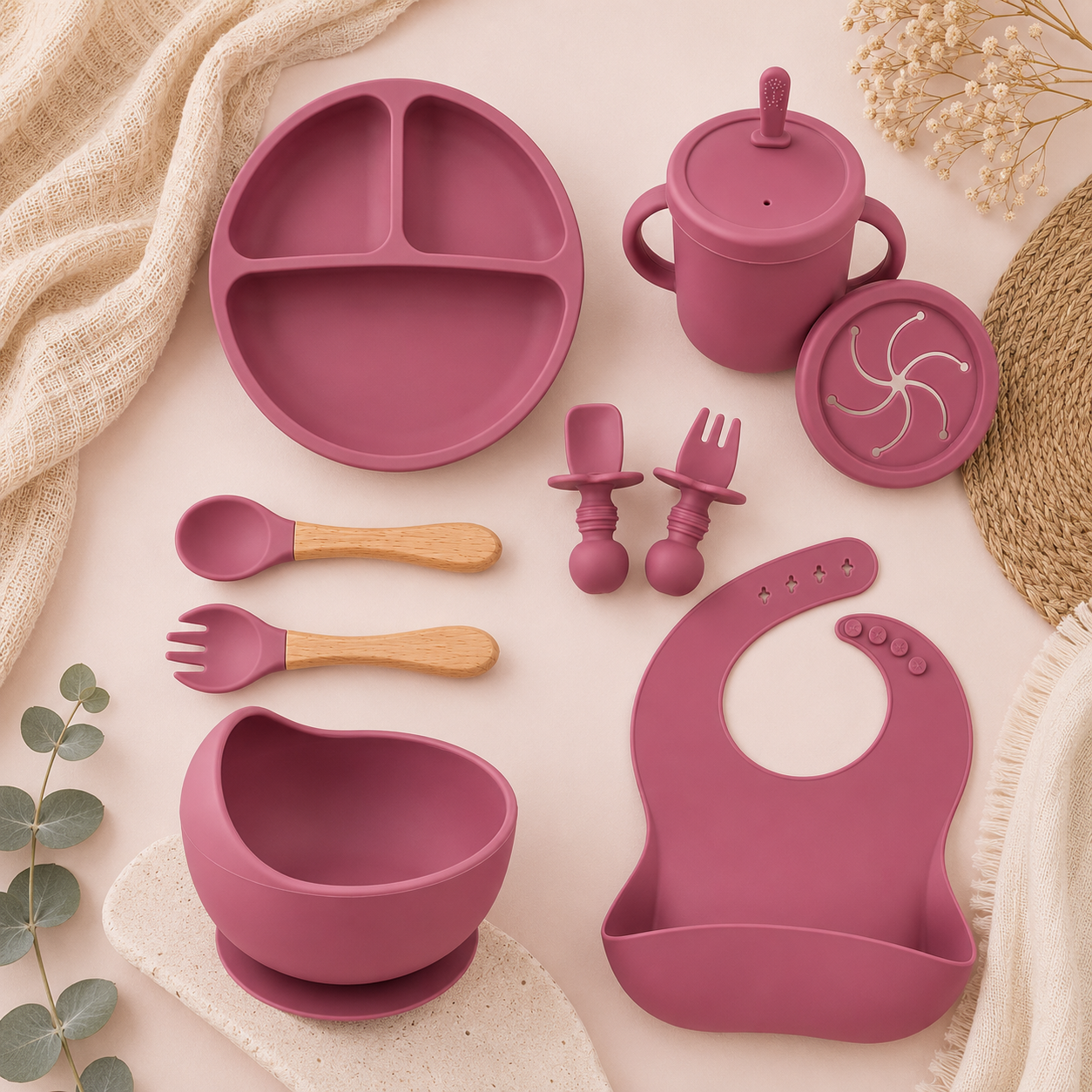 Set de Alimentación de Silicona Caracolillos