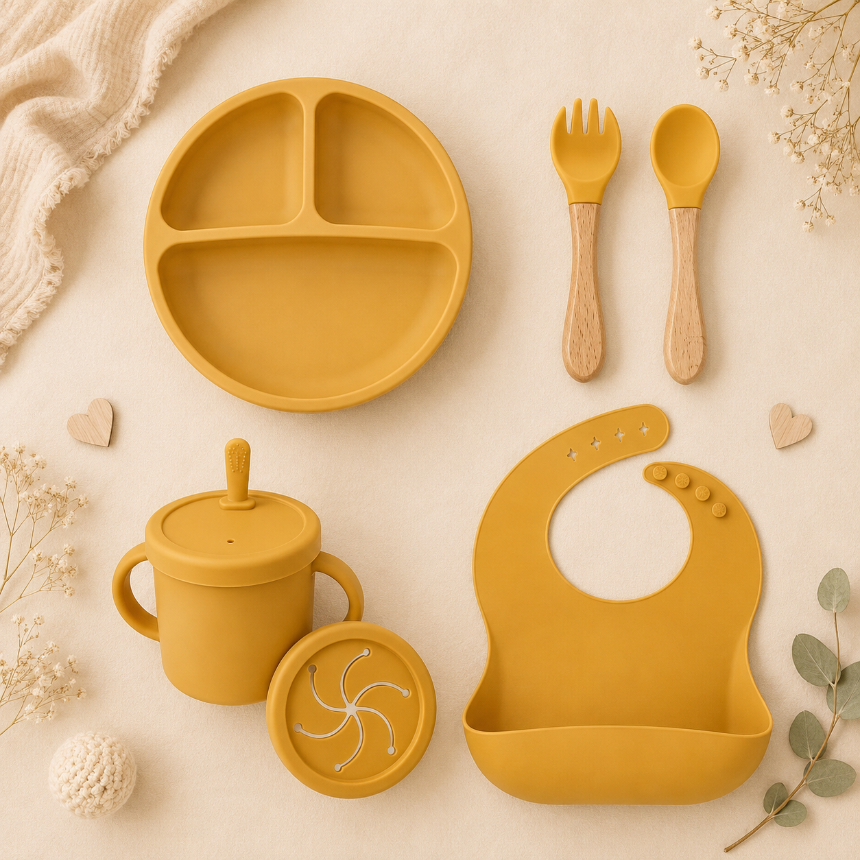 Set de Alimentación de Silicona Caracolillos