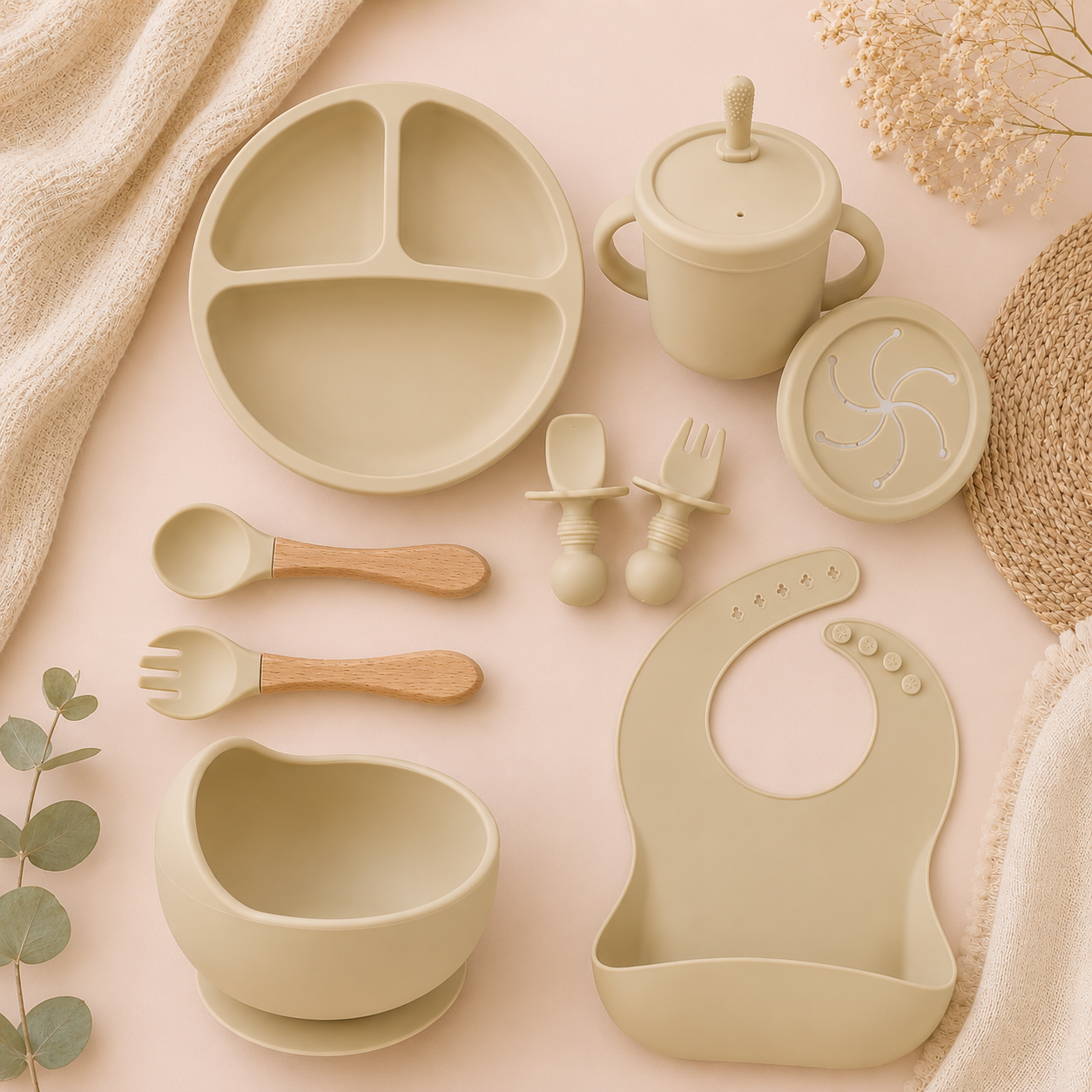 Set de Alimentación de Silicona Caracolillos