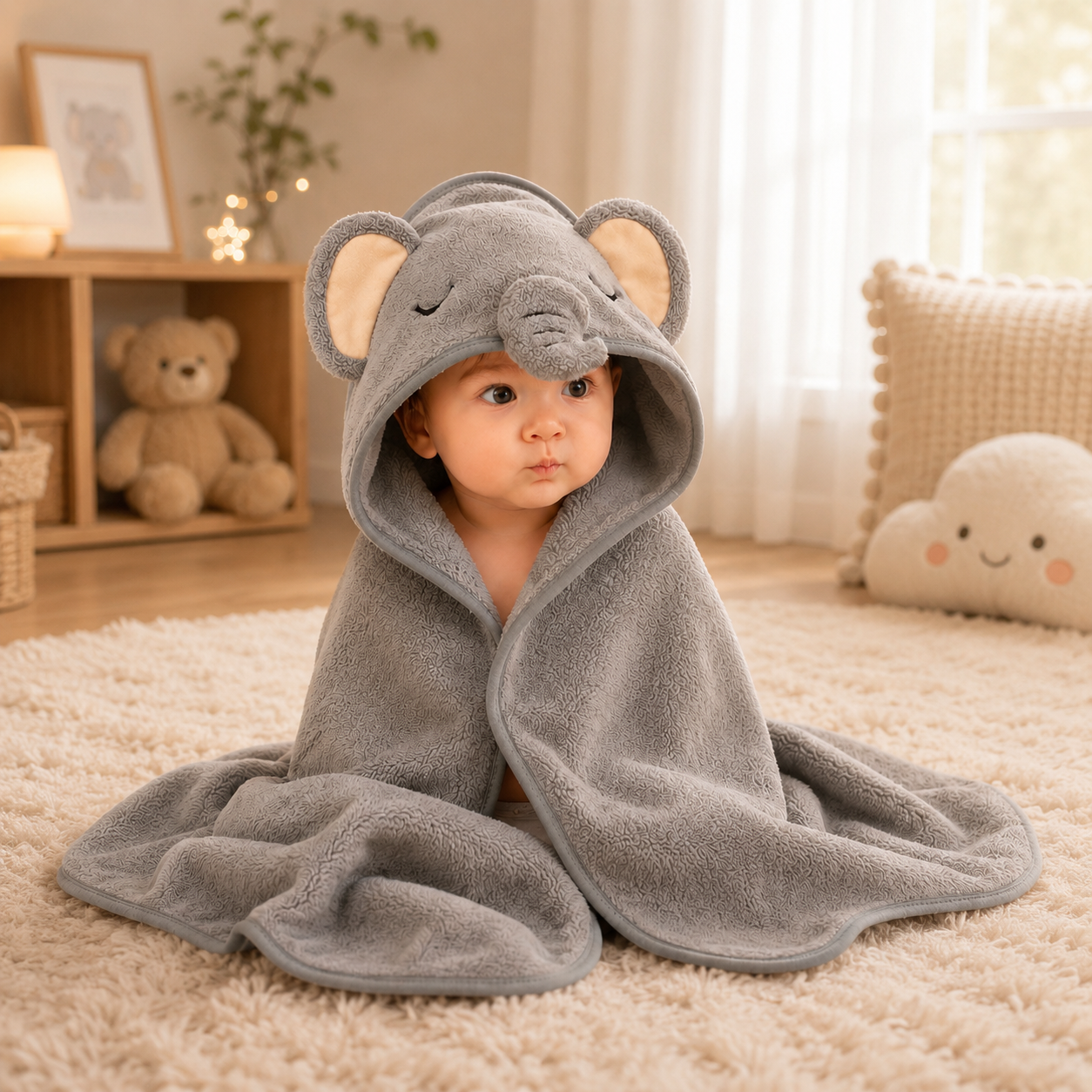Toalla con Capucha Caracolillos