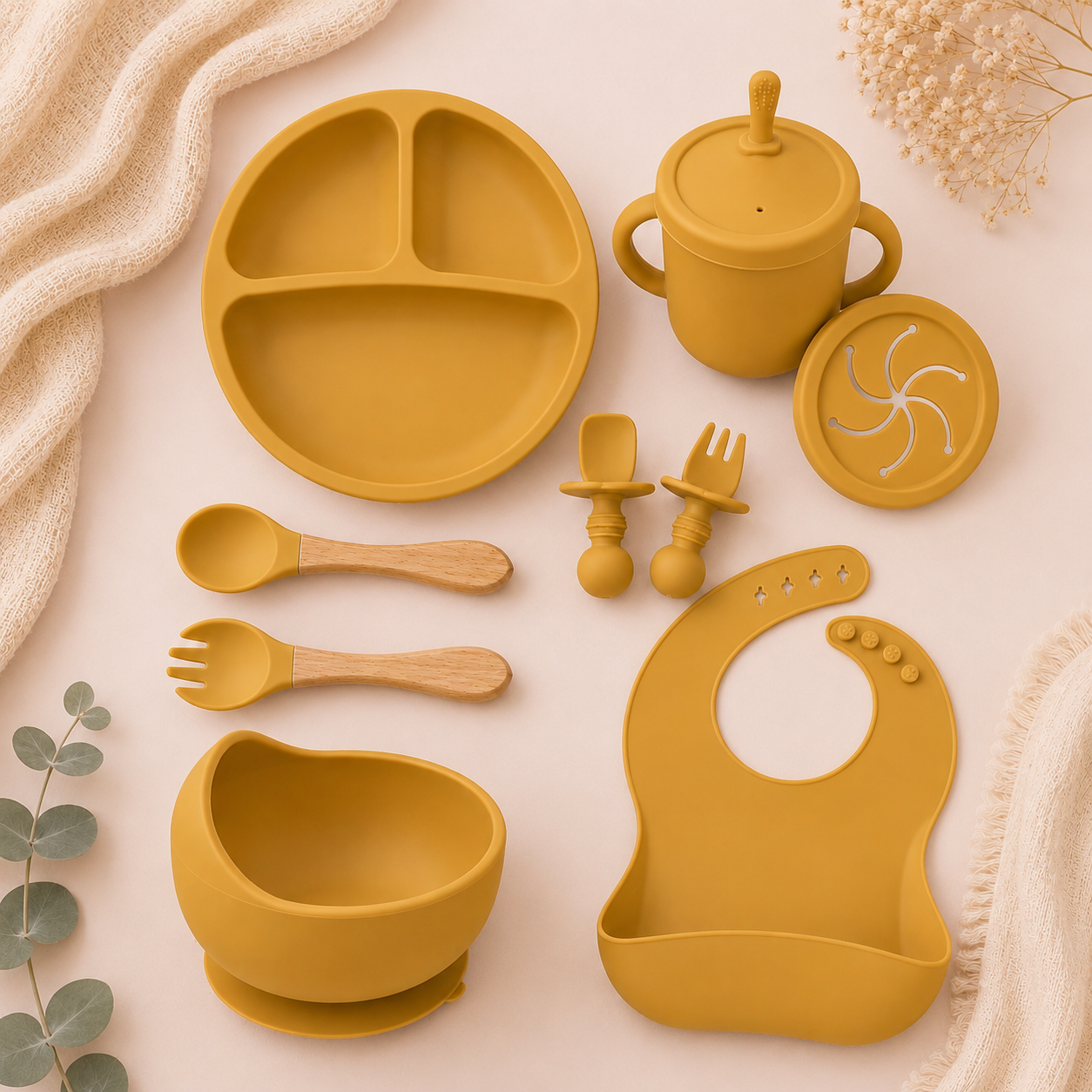 Set de Alimentación de Silicona Caracolillos