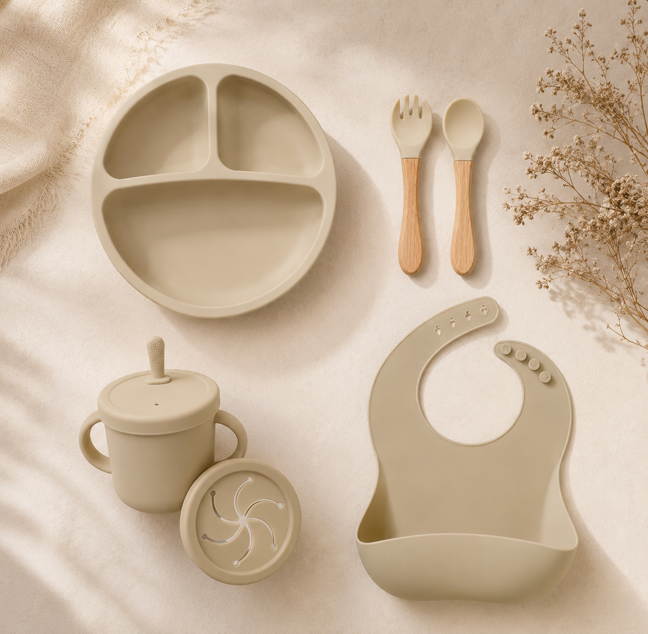 Set de Alimentación de Silicona Caracolillos