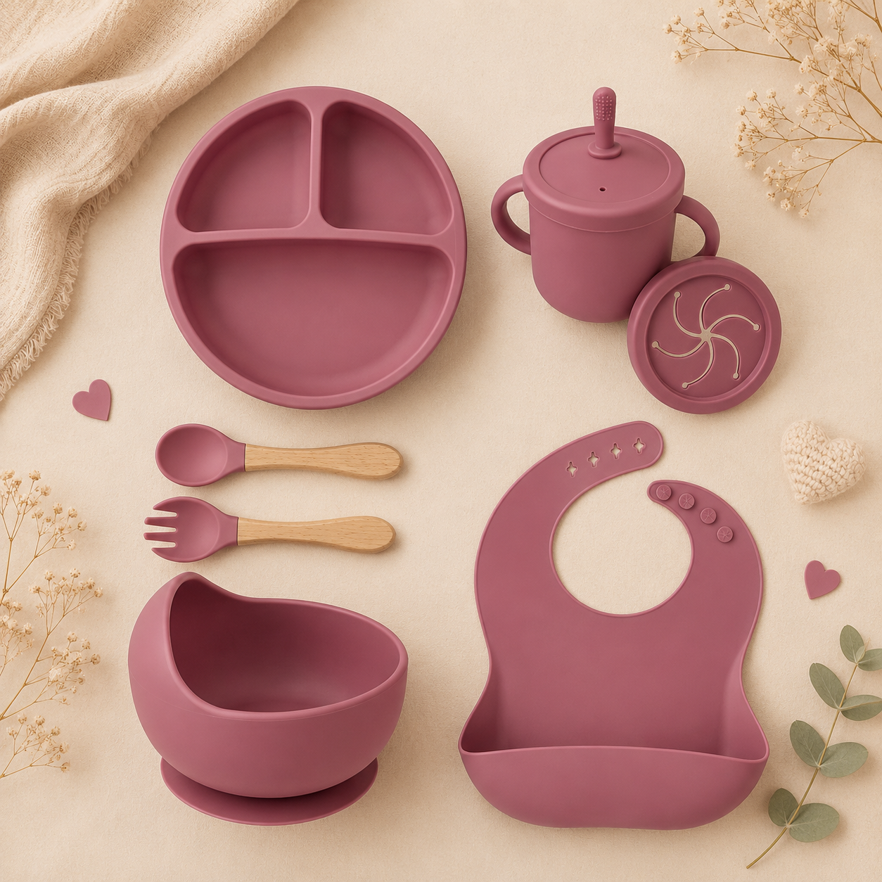 Set de Alimentación de Silicona Caracolillos