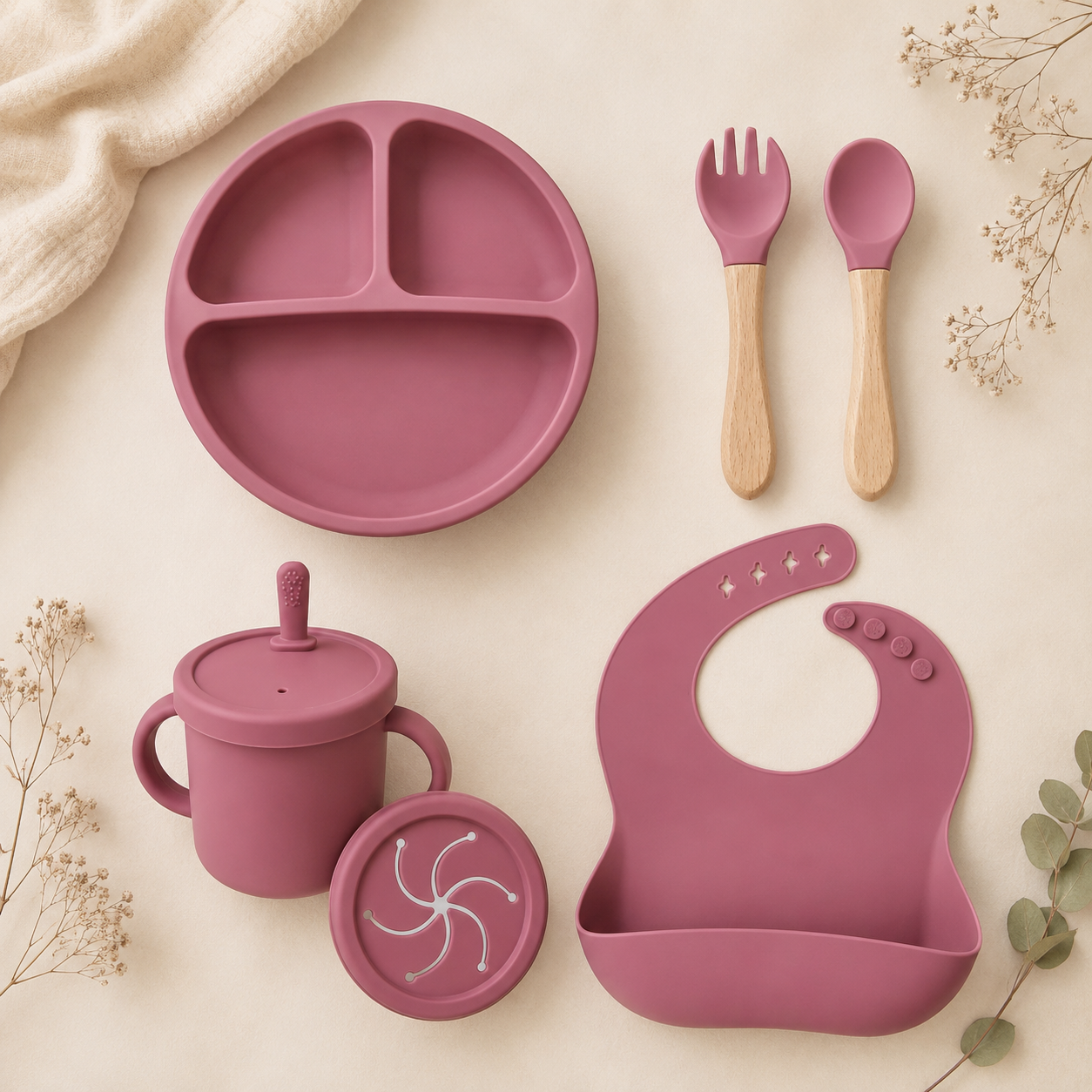 Set de Alimentación de Silicona Caracolillos