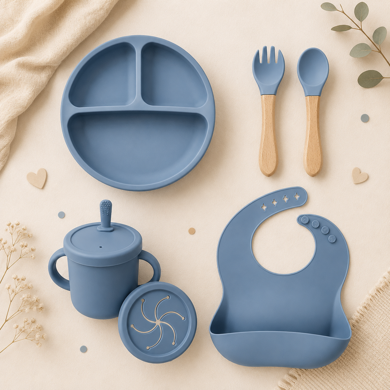 Set de Alimentación de Silicona Caracolillos