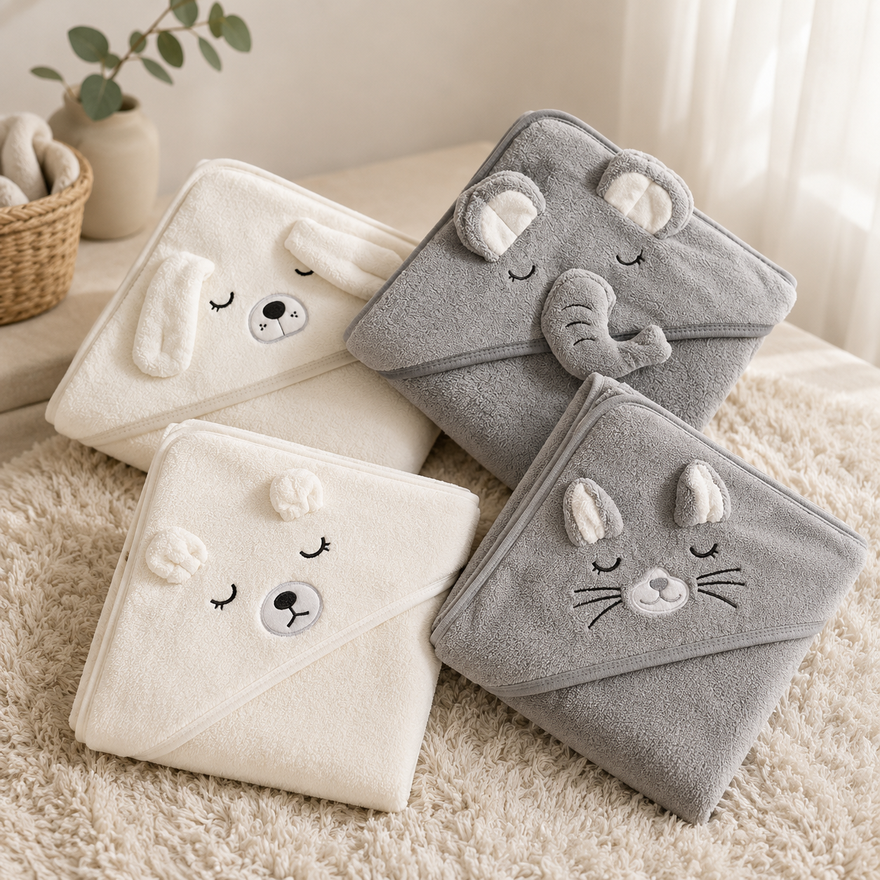 Toalla con Capucha Caracolillos